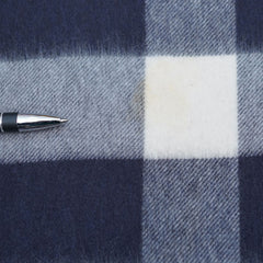 Cashmere Large Check Vintage Pre-Loved Scarf