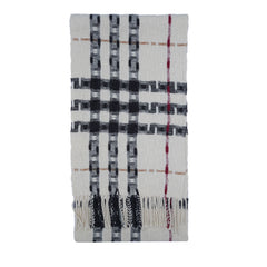 Merino/Cashmere Plaid Print Vintage Pre-Loved Scarf