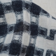 Merino/Cashmere Plaid Print Vintage Pre-Loved Scarf