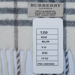 Lambswool Plaid Print Vintage Pre-Loved Scarf