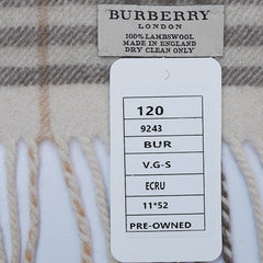 Lambswool Plaid Print Vintage Pre-Loved Scarf