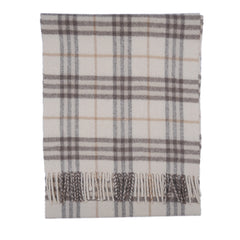 Lambswool Plaid Print Vintage Pre-Loved Scarf