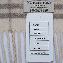 Lambswool Plaid Print Vintage Pre-Loved Scarf