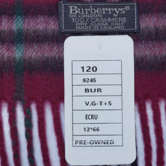 Cashmere Plaid Print Vintage Pre-Loved Scarf