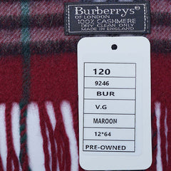 Cashmere Plaid Print Vintage Pre-Loved Scarf