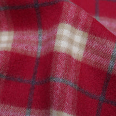 Cashmere/Wool Plaid Print Vintage Pre-Loved Scarf