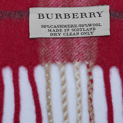 Cashmere/Wool Plaid Print Vintage Pre-Loved Scarf