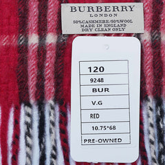 Cashmere/Wool Plaid Print Vintage Pre-Loved Scarf