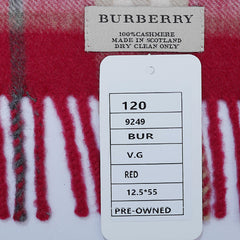 Cashmere Plaid Print Vintage Pre-Loved Scarf
