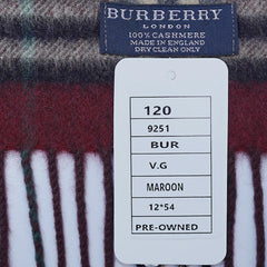 Cashmere Plaid Print Vintage Pre-Loved Scarf