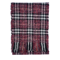 Lambswool Blend Plaid Print Vintage Pre-Loved Scarf