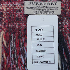 Lambswool Blend Plaid Print Vintage Pre-Loved Scarf