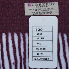 Merino Blend Plaid Print Vintage Pre-Loved Scarf