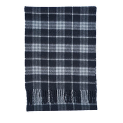 Cashmere/Wool Plaid Print Vintage Pre-Loved Scarf