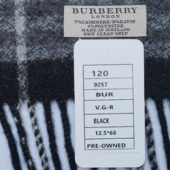 Cashmere Blend Plaid Print Vintage Pre-Loved Scarf