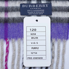 Cashmere Plaid Print Vintage Pre-Loved Scarf